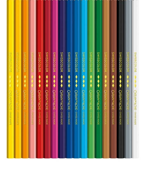 Caran d'Ache - Set of 18 Permanent Colored Pencils SWISSCOLOR