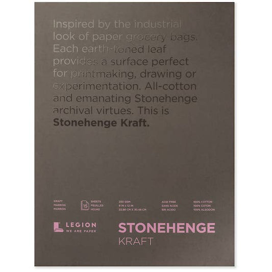 Legion Paper - Stonehenge Kraft Artist Pad - Drawing & Mixed Media Paper