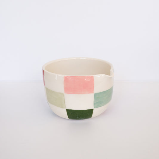 Evergreen Checkerboard Matcha Bowl