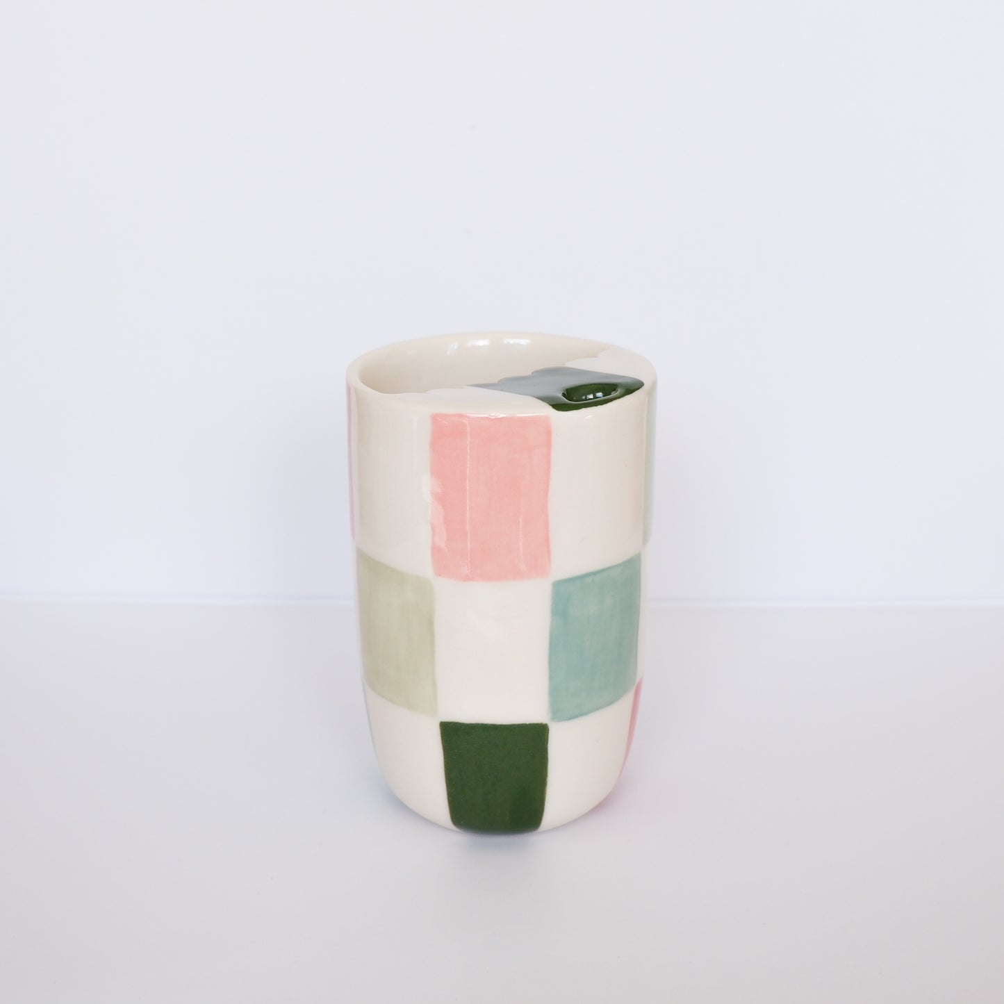 Evergreen Checkerboard To-Go Cup