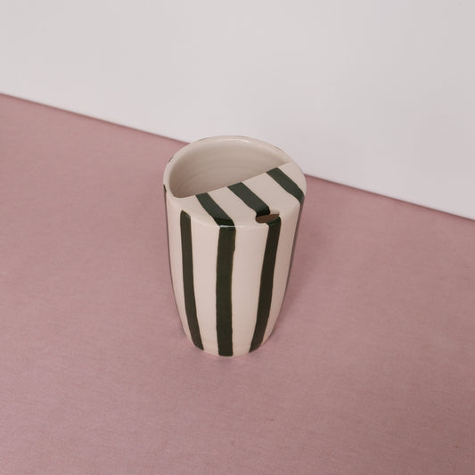 Dark Green Stripe To Go Cup