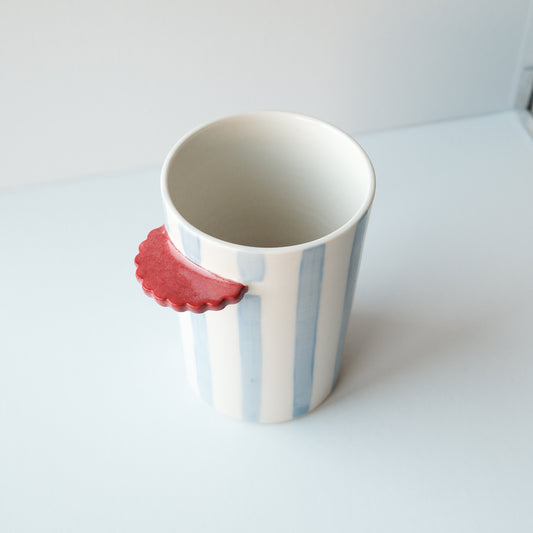 Blue Stripe Nubby Cup