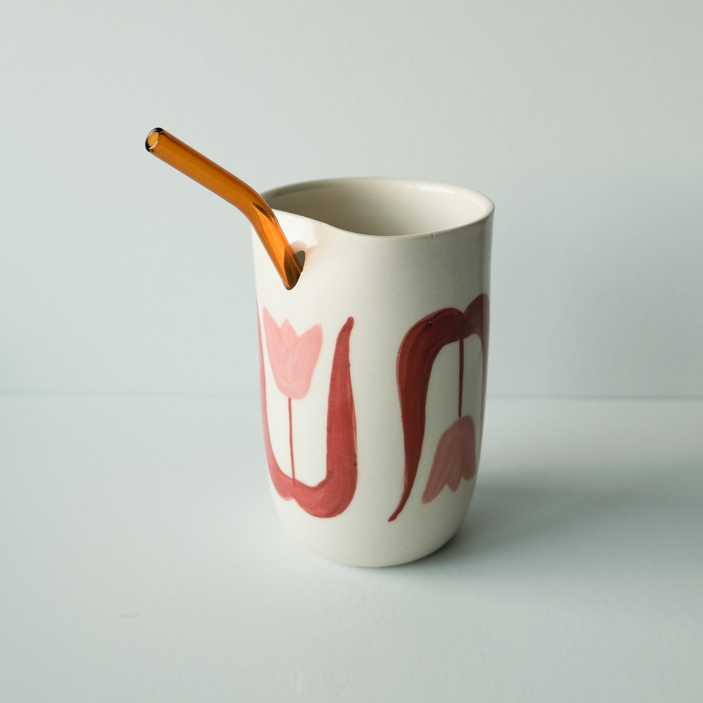 SECONDS Pink Tulip Straw Tumbler