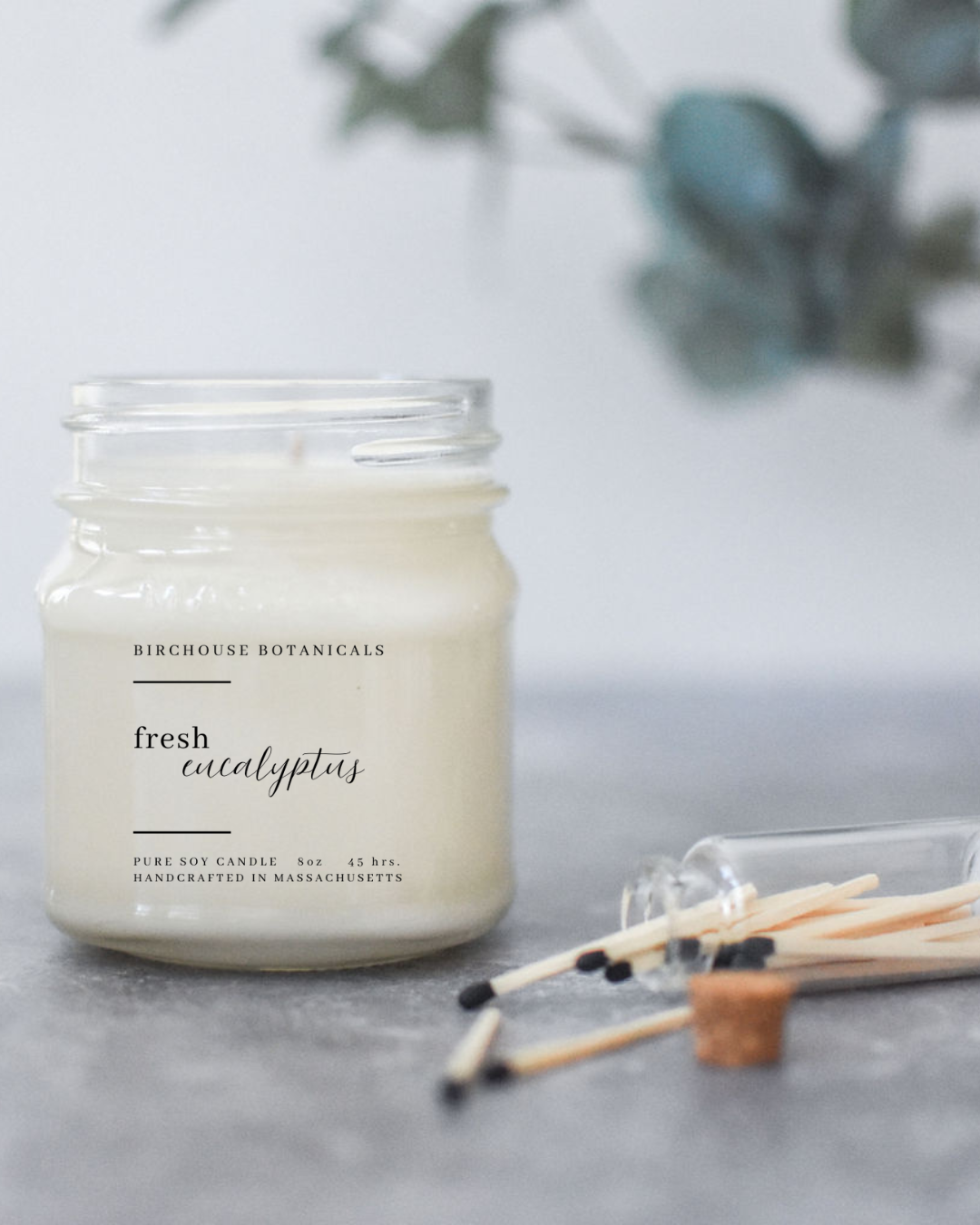 Birchouse Botanicals - Fresh Eucalyptus 8 oz. Soy Candle