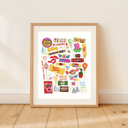 Sarah Wormann Art - Retro Candy Collection - Nostalgia Art Print
