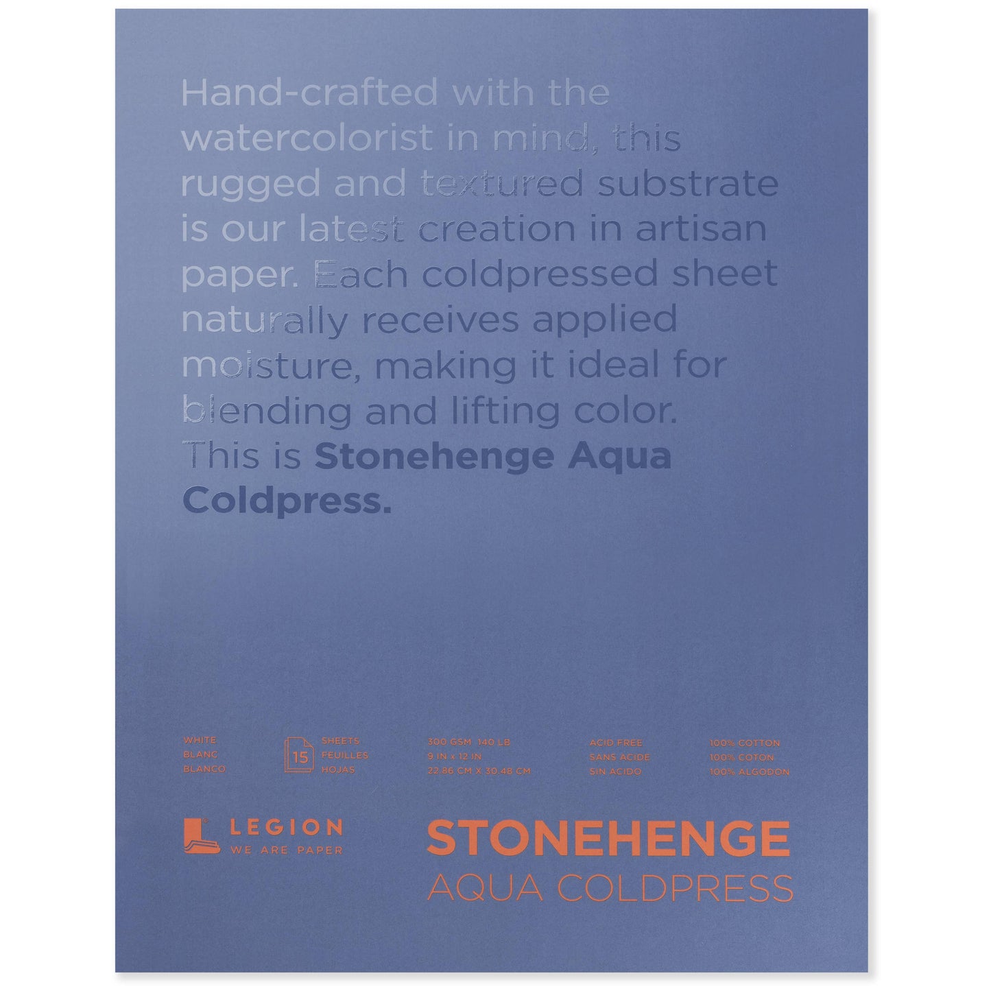 Legion Paper - Stonehenge Aqua Watercolor Block, Coldpress Watercolor Paper