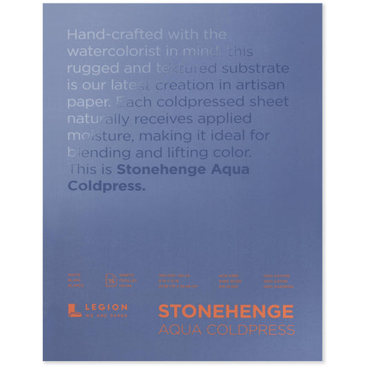Legion Paper - Stonehenge Aqua Watercolor Block, Coldpress Watercolor Paper