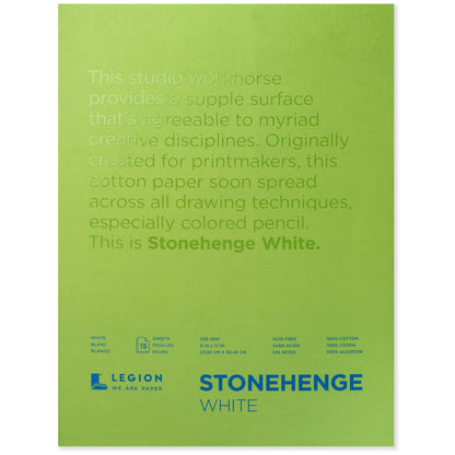 Legion Paper - Stonehenge White Paper Pad for Colored Pencil & Mixed Media