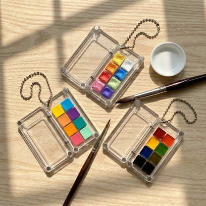 Nobel Arts - Portable Mini High Pigment Watercolor Paints Keychain