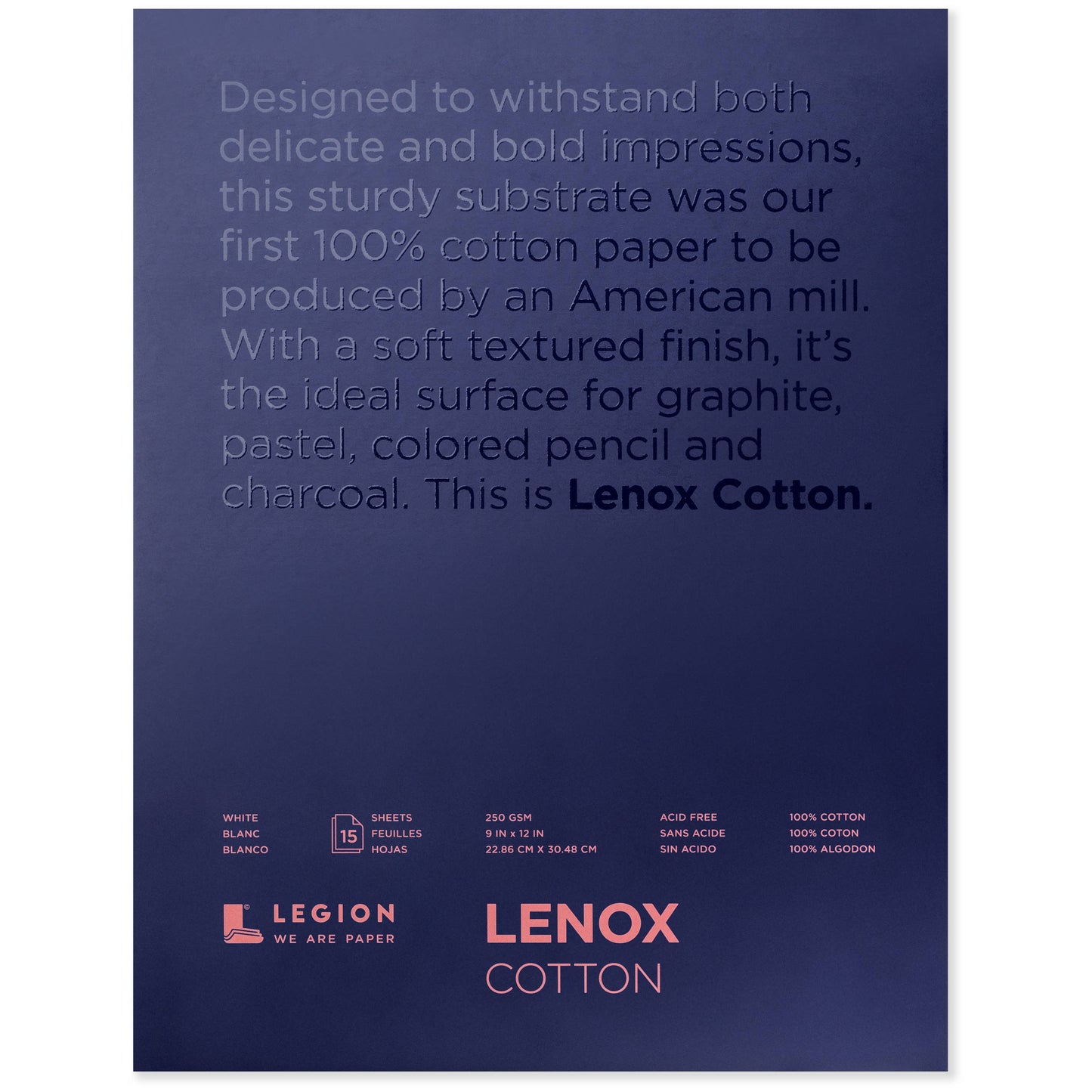 Legion Paper - Lenox Cotton Pad - Mixed Media & Drawing Paper