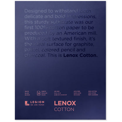 Legion Paper - Lenox Cotton Pad - Mixed Media & Drawing Paper