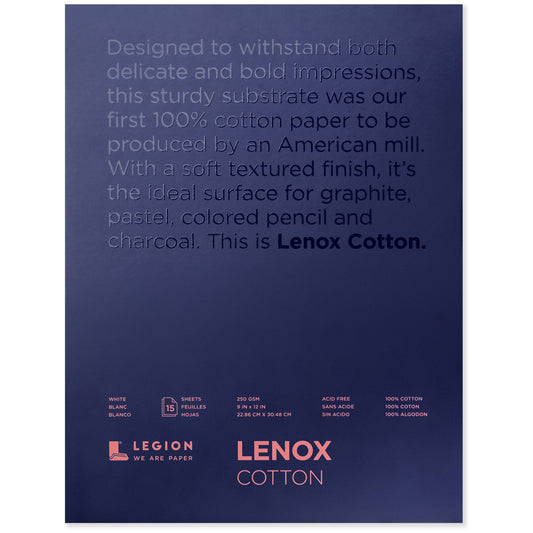 Legion Paper - Lenox Cotton Pad - Mixed Media & Drawing Paper