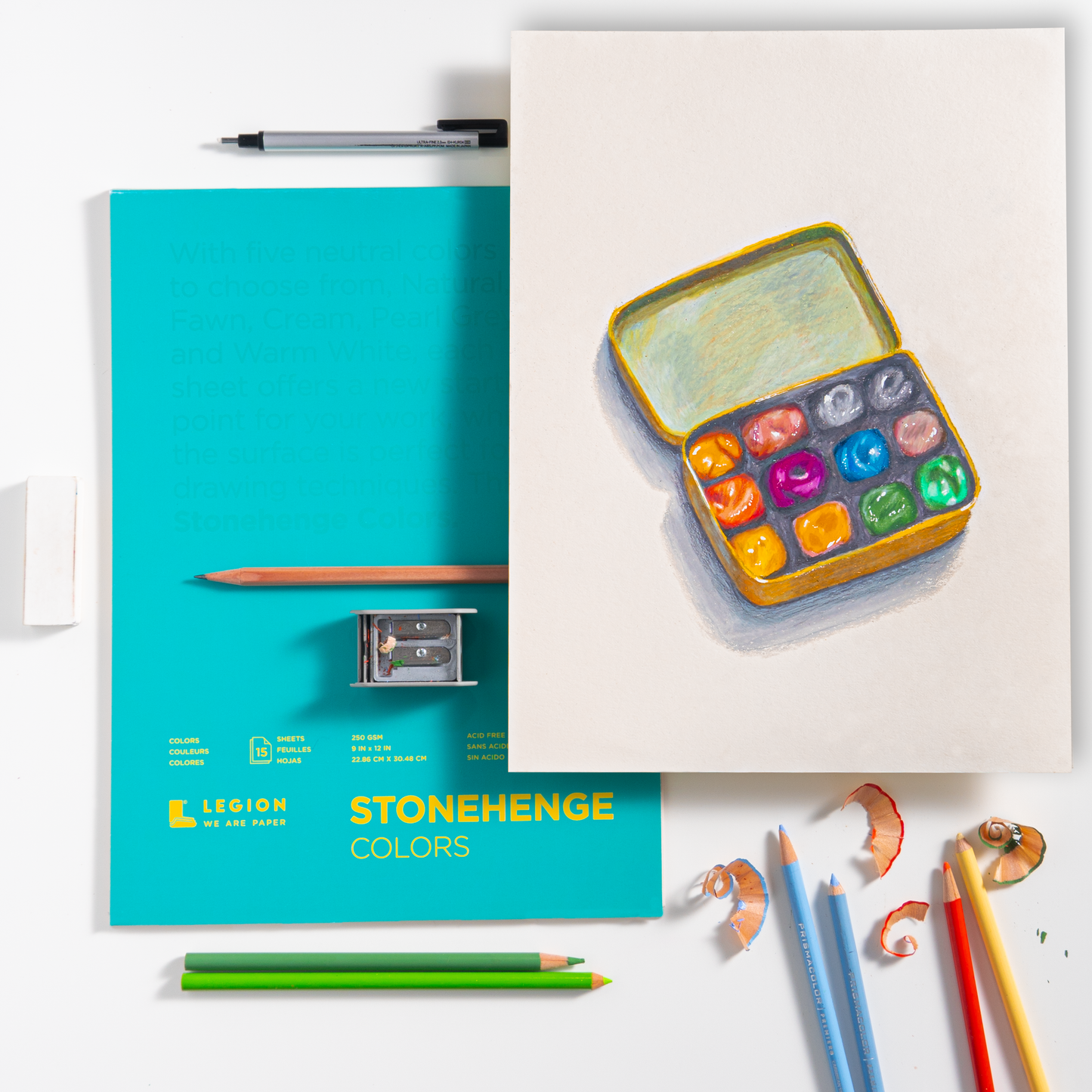 Legion Paper - Stonehenge Colors Cotton Pad for Drawing, Pastel & ink