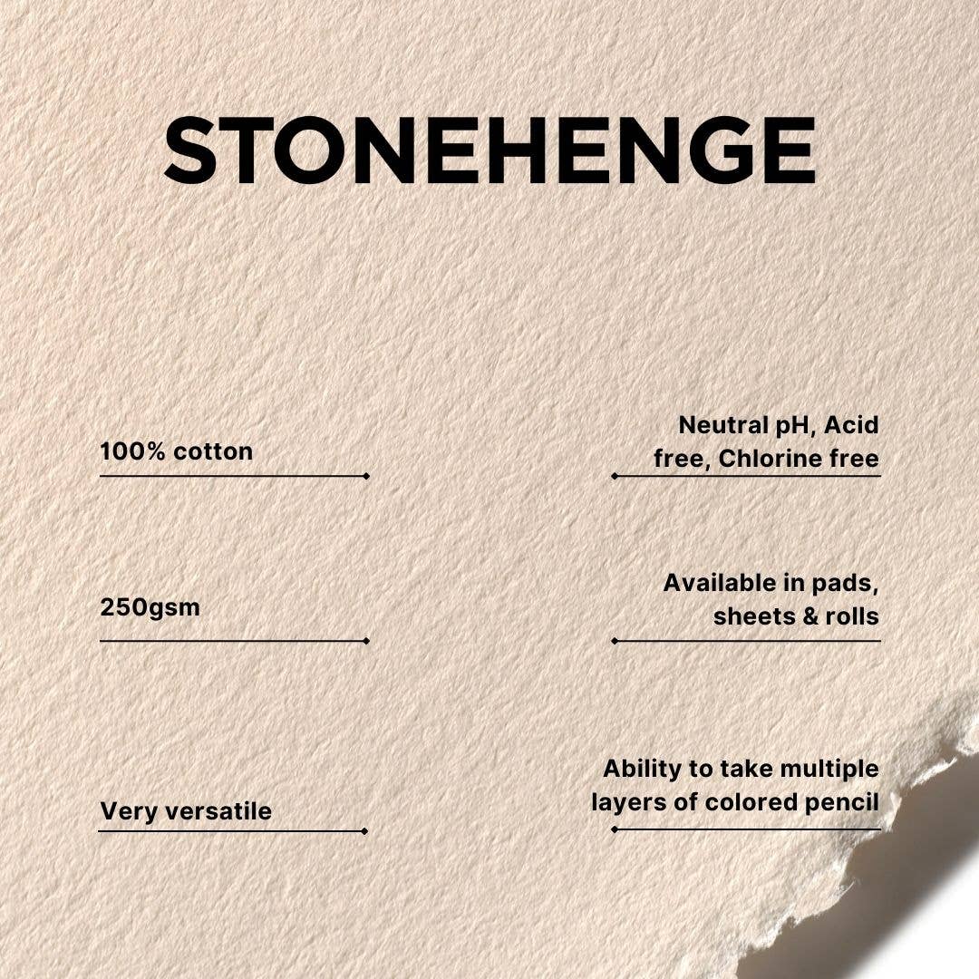 Legion Paper - Stonehenge Colors Cotton Pad for Drawing, Pastel & ink