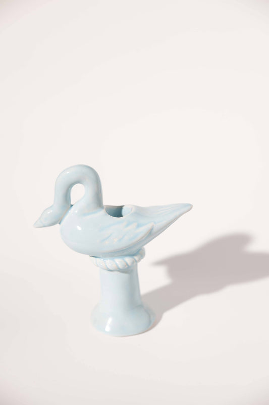 St.Bingo - Nordic Swan Candlestick Holder | Blue