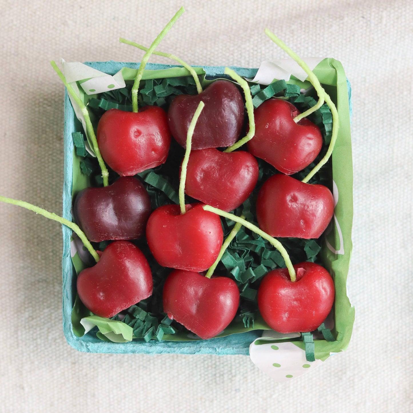 Happy Organics - Beeswax Dark Red Cherry Birthday Candle 10ct