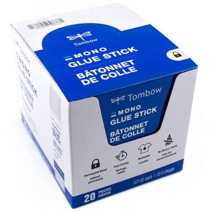 Tombow - MONO Glue Stick, Medium, 20-Piece Display Box