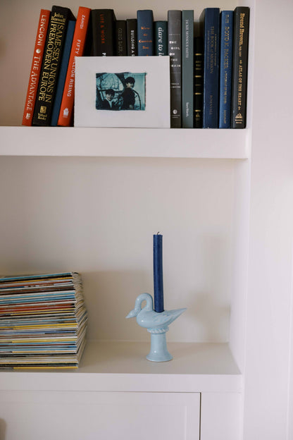 St.Bingo - Nordic Swan Candlestick Holder | Blue