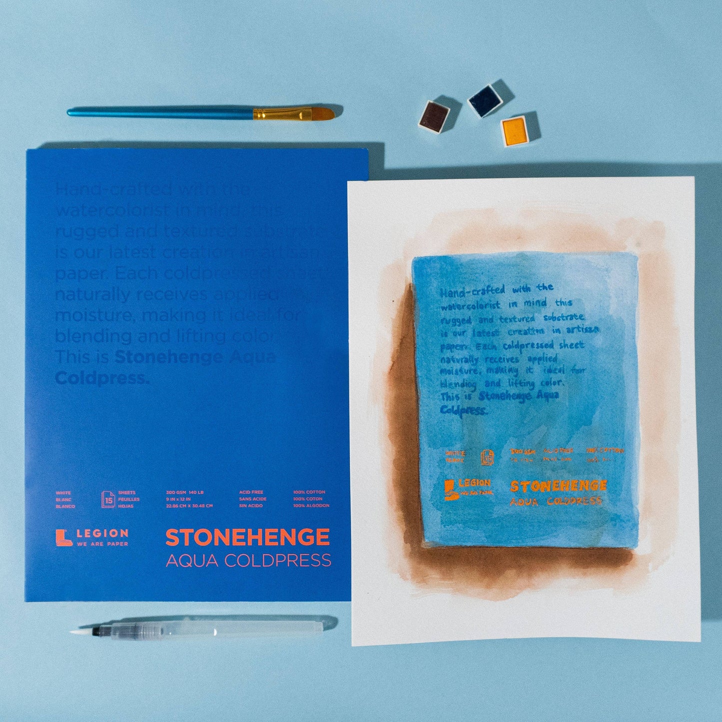 Legion Paper - Stonehenge Aqua Watercolor Block, Coldpress Watercolor Paper