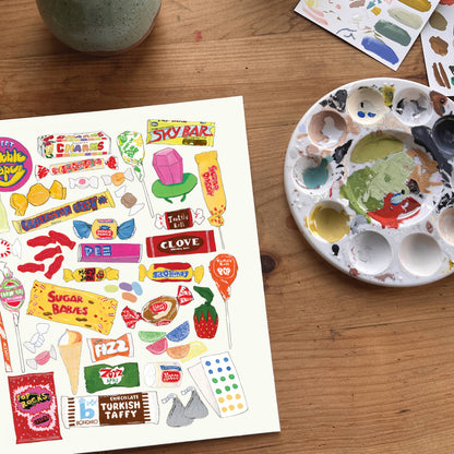 Sarah Wormann Art - Retro Candy Collection - Nostalgia Art Print