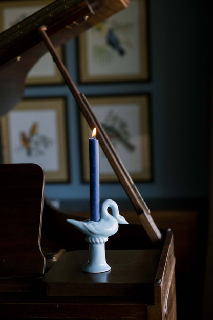 St.Bingo - Nordic Swan Candlestick Holder | Blue