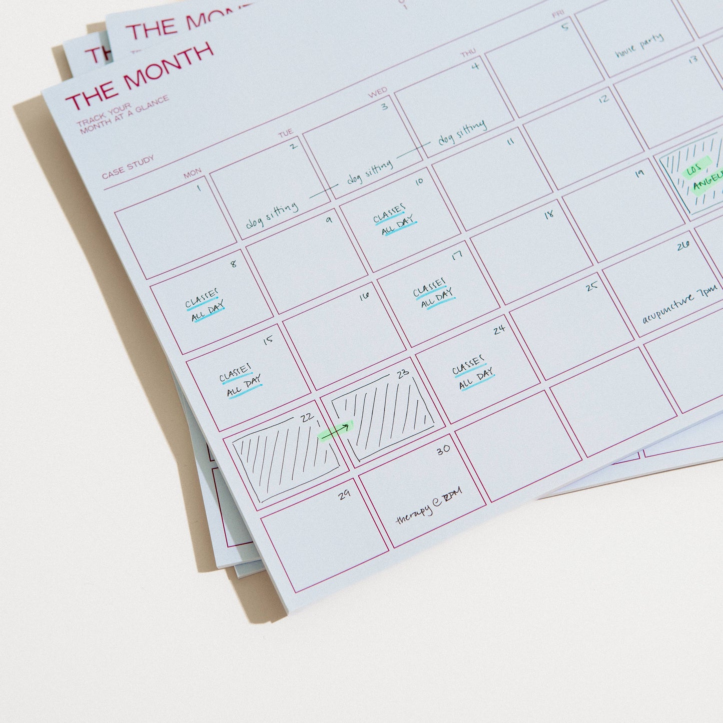 Case Study - Monthly Desk Planner Notepad