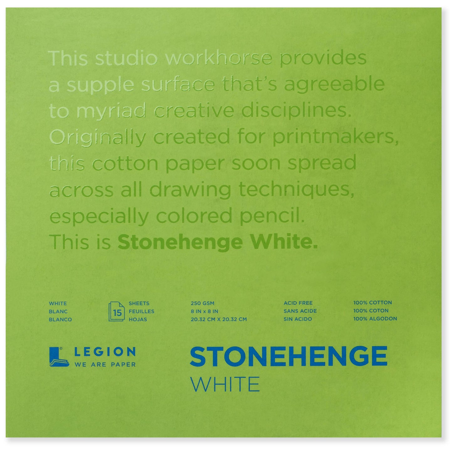 Legion Paper - Stonehenge White Paper Pad for Colored Pencil & Mixed Media