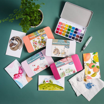 Cate Paper Co. - Italian Fields watercolor painting kit