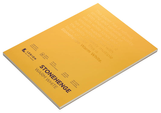 Legion Paper - Stonehenge Warm White Cotton Pad for Drawing, Pastel & Ink