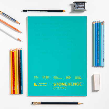 Legion Paper - Stonehenge Colors Cotton Pad for Drawing, Pastel & ink