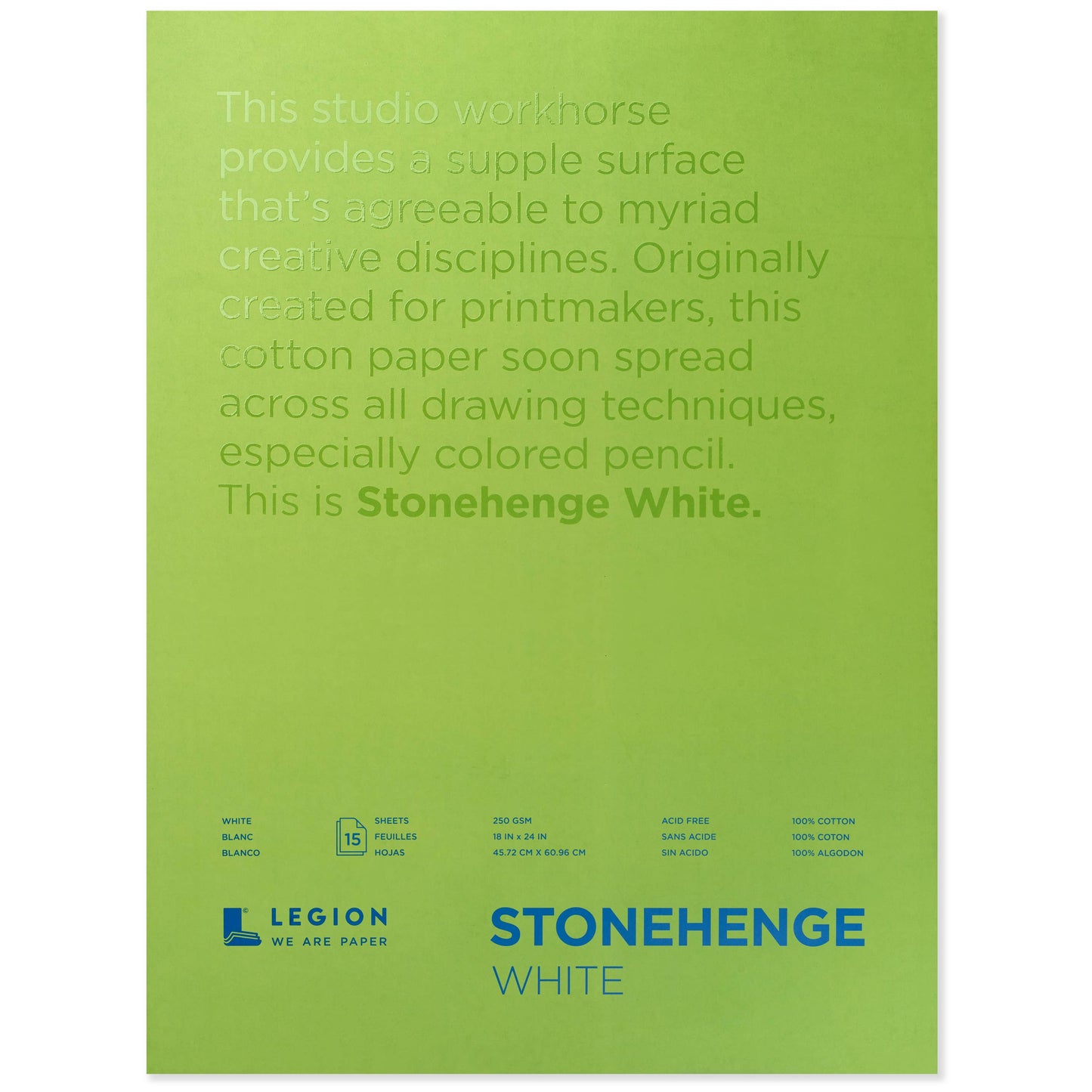 Legion Paper - Stonehenge White Paper Pad for Colored Pencil & Mixed Media