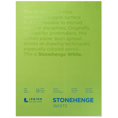 Legion Paper - Stonehenge White Paper Pad for Colored Pencil & Mixed Media