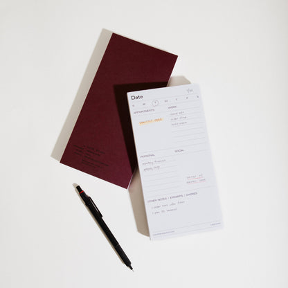 Case Study - Daily Task Notepad Planner - White/Grey