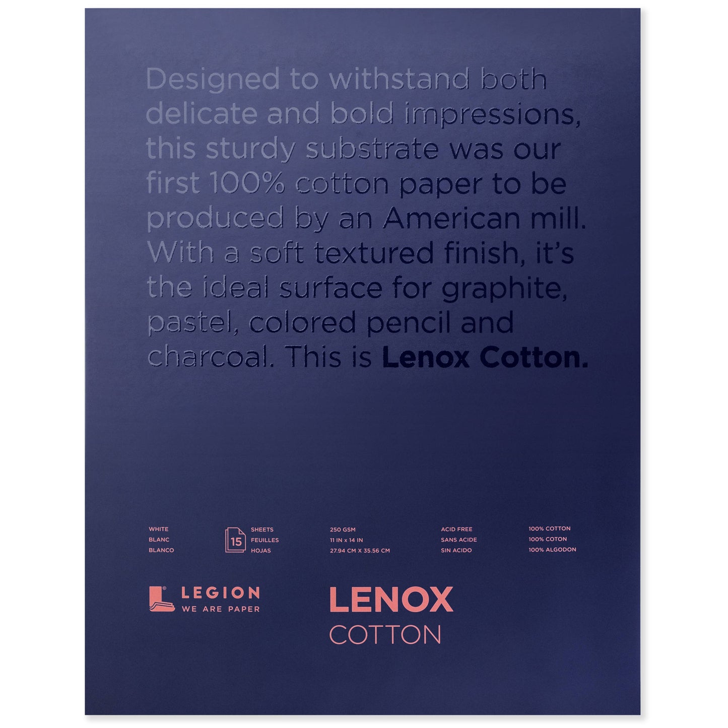 Legion Paper - Lenox Cotton Pad - Mixed Media & Drawing Paper