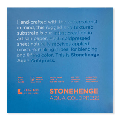 Legion Paper - Stonehenge Aqua Watercolor Block, Coldpress Watercolor Paper