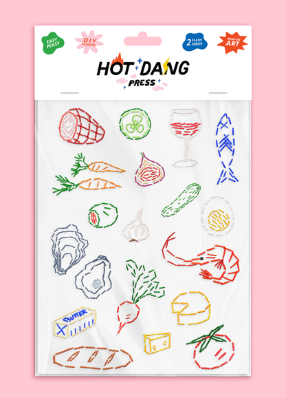 Hot Dang Press - Food Embroidery Sheet Set