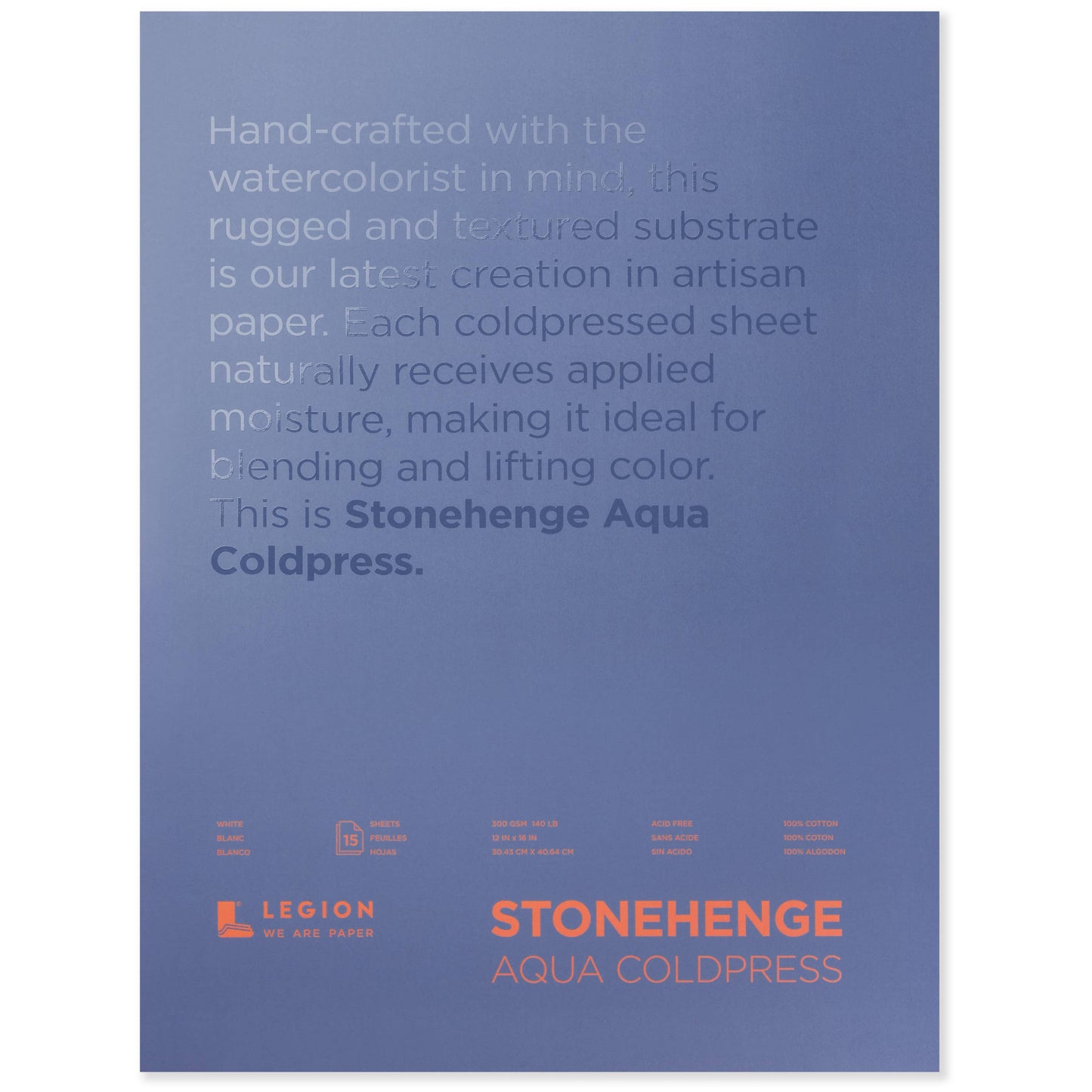 Legion Paper - Stonehenge Aqua Watercolor Block, Coldpress Watercolor Paper