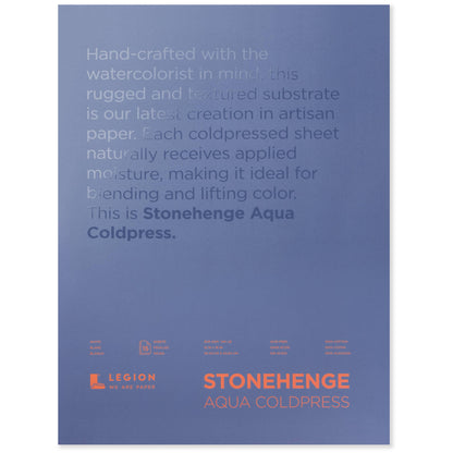 Legion Paper - Stonehenge Aqua Watercolor Block, Coldpress Watercolor Paper