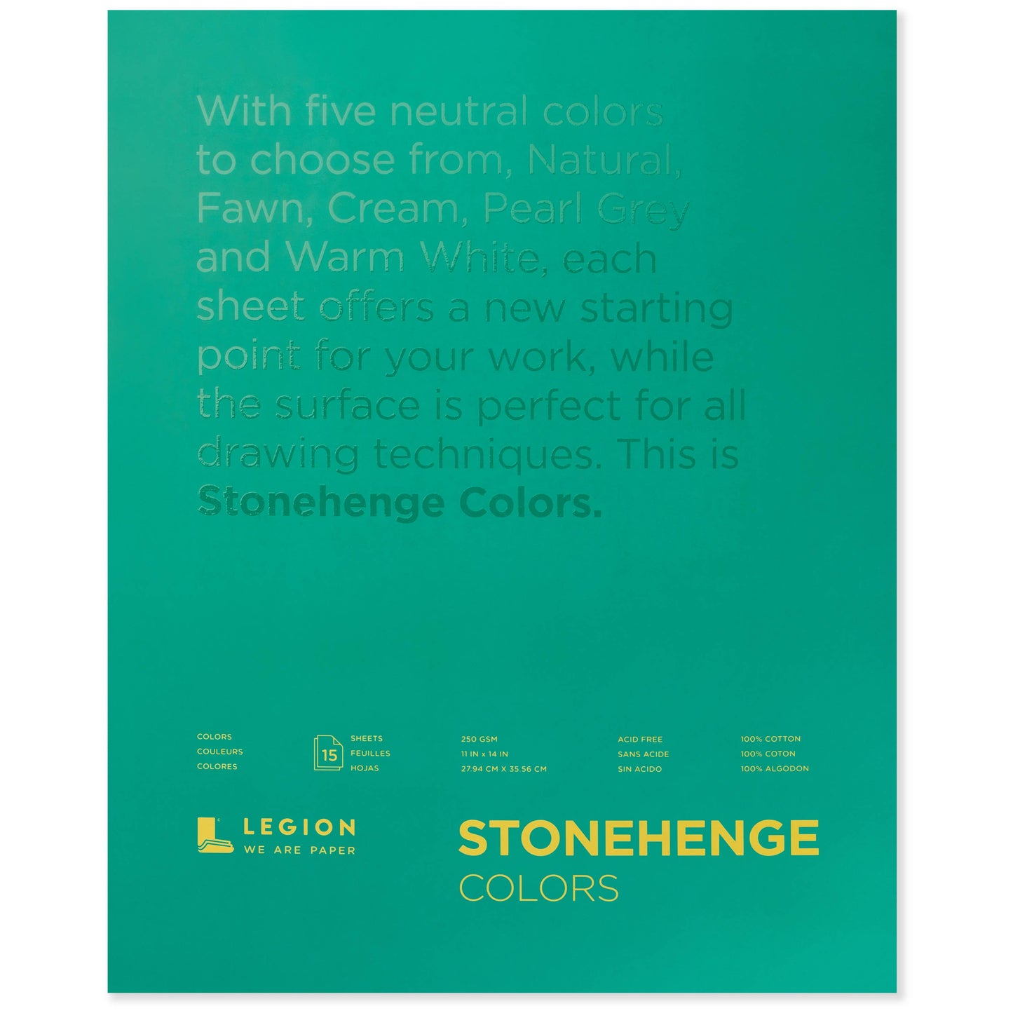 Legion Paper - Stonehenge Colors Cotton Pad for Drawing, Pastel & ink