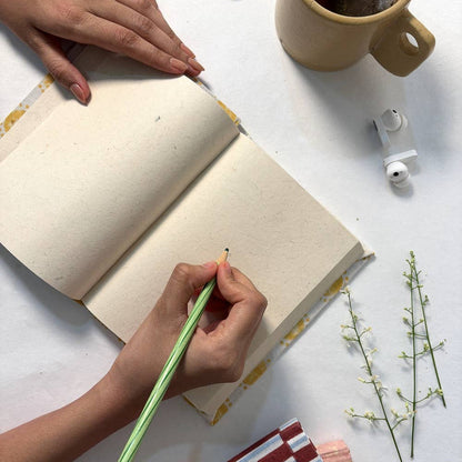 Casa Amarosa Handmade Paper Journal Notebook - Red and White