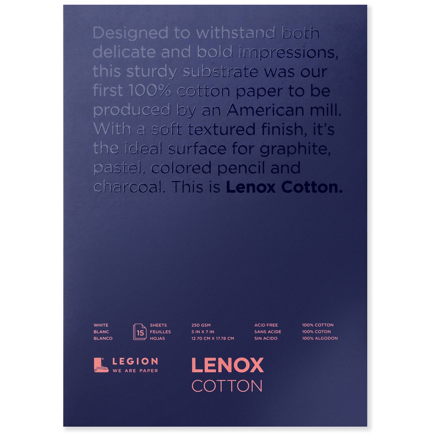 Legion Paper - Lenox Cotton Pad - Mixed Media & Drawing Paper