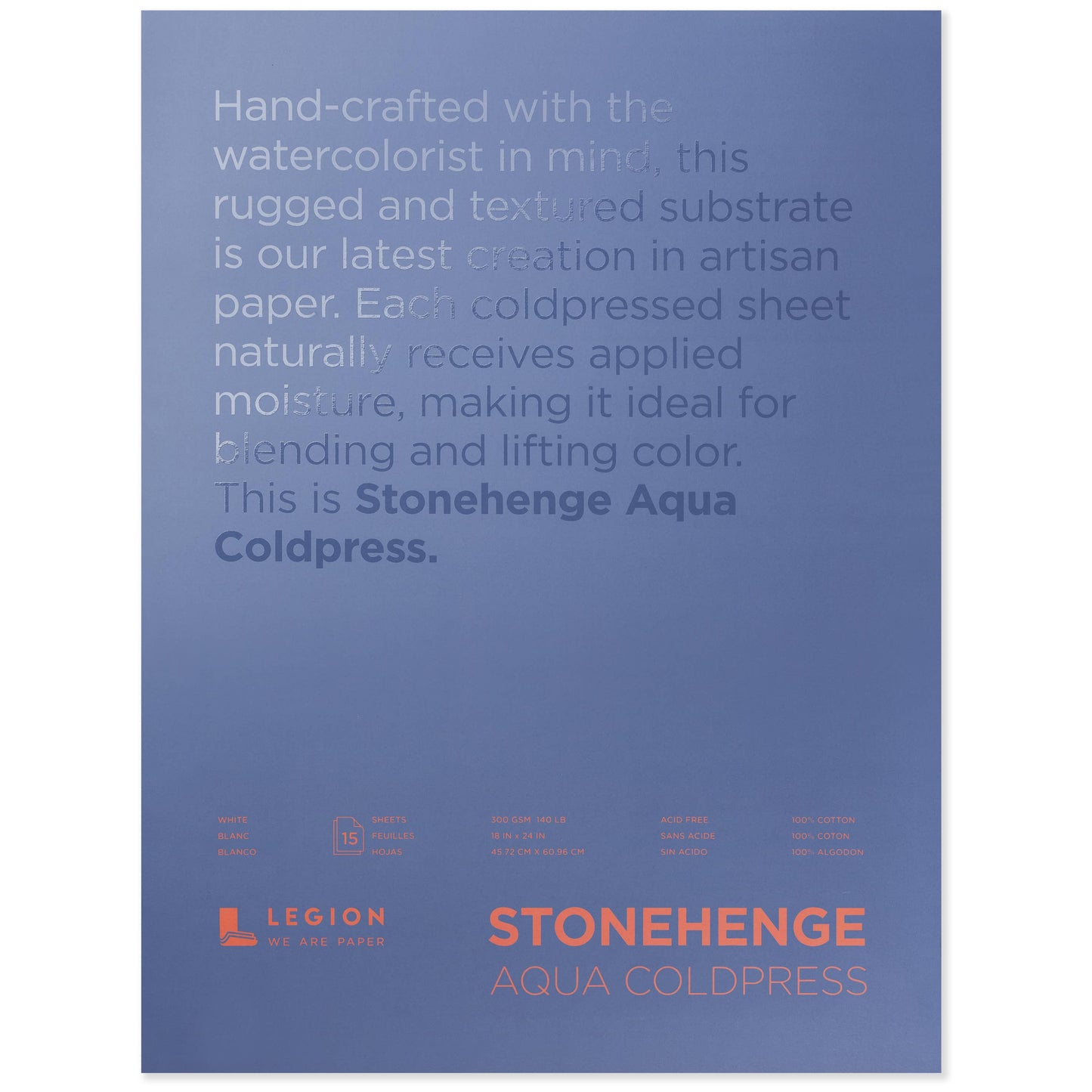 Legion Paper - Stonehenge Aqua Watercolor Block, Coldpress Watercolor Paper
