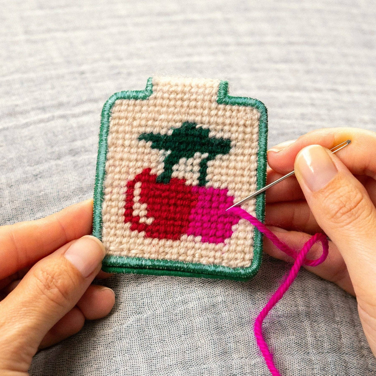Lucky Feather - Needlepoint Keychain Kit