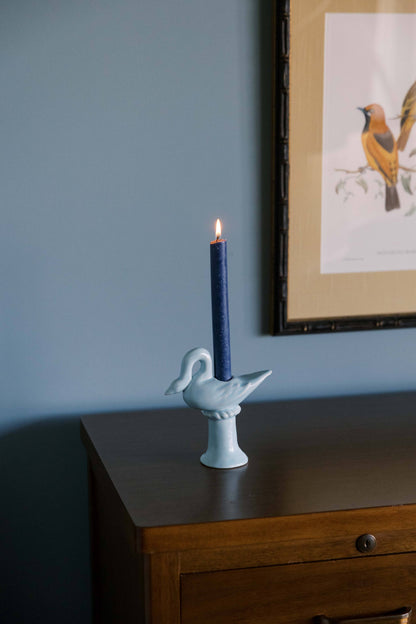 St.Bingo - Nordic Swan Candlestick Holder | Blue