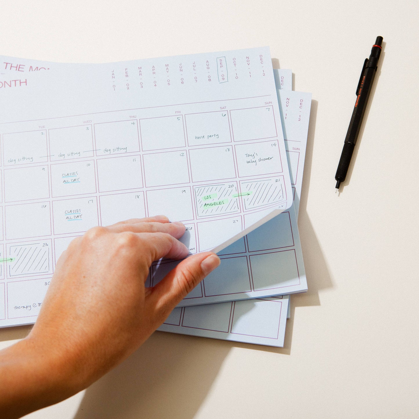 Case Study - Monthly Desk Planner Notepad