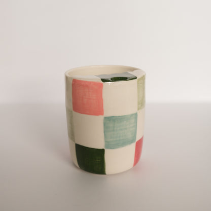 Evergreen Checkerboard To-Go Cup (small)