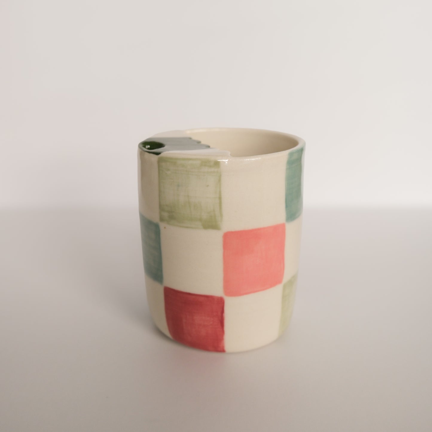 Evergreen Checkerboard To-Go Cup (small)