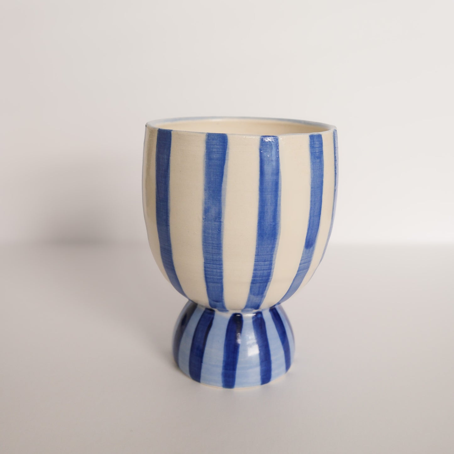 Blue Stripe Wine Cup