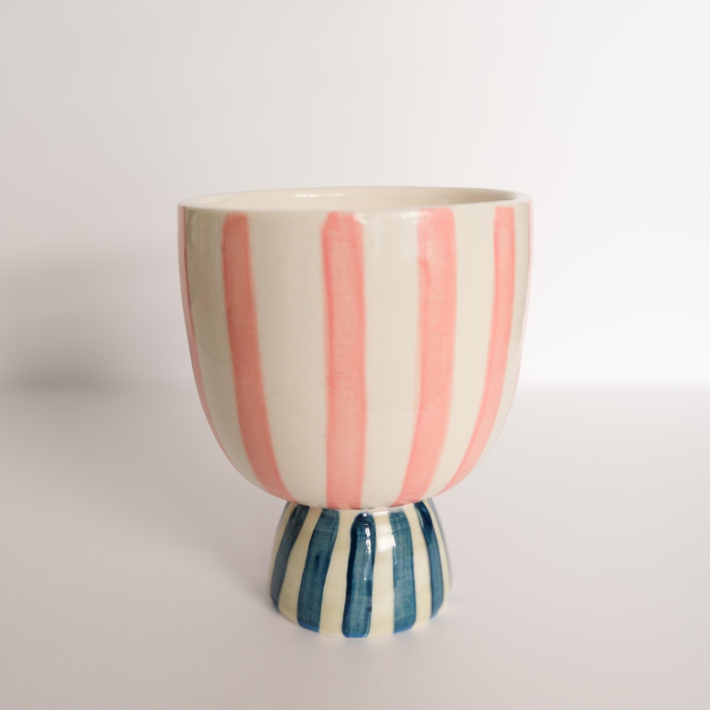 Pink Stripe Wine Cup