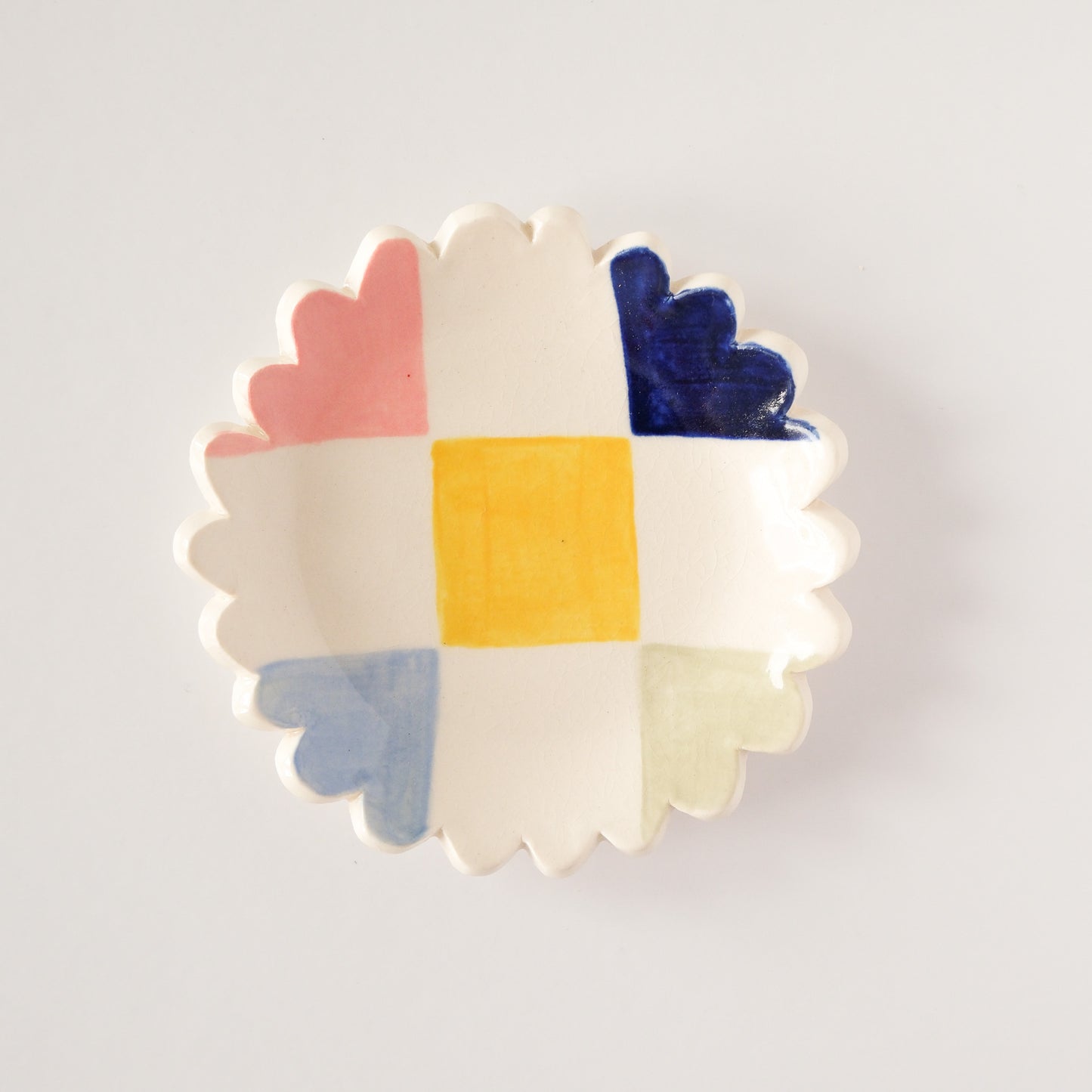 Marigoldie Checkerboard Treat Plate